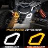 imageSAUTVS Black Combination Front Fascia ampamp LED Auxiliary Lights Front Fascia Signature Accent Turn Signal Lights Lamps for Can Am Maverick X3 MAX Turbo R RR 20172024 Accessories