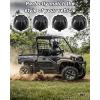 imageSAUTVS Black Dust Wheel Hub Caps for Kawasaki Mule PROMX EPS LE SE 20192025 Accessories Durable PP Material Center Hub Cap Covers 4PCS Replace 11065Y042
