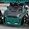 imageSAUTVS Black Front Fascia with LED Spotlights Auxiliary Lights Kit for CanAm Ryker 600 900 Sport ampamp Rally Edition All Models Accessories Replace 705010722