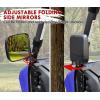 imageSAUTVS Center Rear View Mirror and Side Mirrors Kit for Yamaha Wolverine X2X4 Convex Center Mirror and Adjustable Folding Side Mirrors for Yamaha Wolverine X2 X4 850 20182020 Accessories