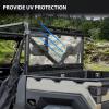 imageSAUTVS Clear Polycarbonate Rear Windshield Back Window for Polaris Ranger XP 10001000Crew 20172025 XP 900570Diesel 20132025 with All Seal Quick Installation Accessories Compatible with RoofRear Windshield