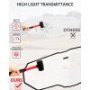 imageSAUTVS Combined Rear Windshield for Honda Talon 1000R 1000X 20192025 Accessories Polycarbonate Clear Back Window with Noise Strip Impact Resistant