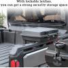 imageSAUTVS Double Layer Cargo Storage Box for CanAm DefenderCommander Removable Rear Cargo Box Bed Trunk Storage Bin for Can Am Defender HD5 HD7 HD8 HD9 HD10 MaxCommander Accessories