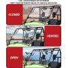 imageSAUTVS Flip Up Windshield Compatible with Honda Pioneer 520 20212025  Pioneer 500 20152023 Clear 15quot Hard Coated Poly Front Flip Windscreen Accessories Can be Closed Vented or Fully Open