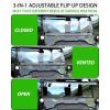 imageSAUTVS Flip Up Windshield Compatible with Honda Pioneer 7002 7004 20142025 Clear 15quot Hard Coated Poly Front Flip Windscreen Accessories Can be Closed Vented or Fully Open