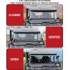 imageSAUTVS Flip Up Windshield Compatible with Honda Talon 1000R 1000X 1000X4 20192025 Clear 15quot Hard Coated Poly Front Flip Windscreen Accessories Can be Closed Vented or Fully Open