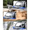 imageSAUTVS Flip Up Windshield Compatible with Kawasaki Teryx KRX KRX4 1000 20202025 Clear 15quot Hard Coated Poly Front Flip Windscreen Accessories Can be Closed Vented or Fully Open