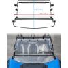 imageSAUTVS Flip Up Windshield Compatible with Kawasaki Teryx KRX KRX4 1000 20202025 Clear 15quot Hard Coated Poly Front Flip Windscreen Accessories Can be Closed Vented or Fully Open