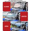 imageSAUTVS Flip Up Windshield Compatible with Kawasaki Teryx KRX KRX4 1000 20202025 Clear 15quot Hard Coated Poly Front Flip Windscreen Accessories Can be Closed Vented or Fully Open
