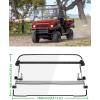 imageSAUTVS Flip Up Windshield for Kawasaki Mule 4000 4010 20092026 Clear 15quot Hard Coated Poly Front Flip Windscreen Accessories Can be Closed Vented or Fully Open