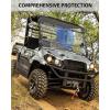 imageSAUTVS Flip Up Windshield for Kawasaki Mule Pro MX 20192026 Clear 15quot Hard Coated PC Front Flip Windscreen Accessories Can be Closed Vented or Fully Open