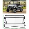 imageSAUTVS Flip Up Windshield for Kawasaki Mule Pro MX 20192026 Clear 15quot Hard Coated PC Front Flip Windscreen Accessories Can be Closed Vented or Fully Open
