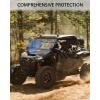 imageSAUTVS Flip Up Windshield for Polaris RZR XPXP 4 1000 2024 2025 Accessories Clear 15quot Hard Coated Polycarbonate Front Flip Windscreen Window Can be ClosedVented or Fully Open
