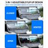 imageSAUTVS Flip Up Windshield for Polaris RZR XPXP 4 1000 2024 2025 Accessories Clear 15quot Hard Coated Polycarbonate Front Flip Windscreen Window Can be ClosedVented or Fully Open