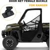 imageSAUTVS Front Door Net Female Buckle for Polaris Ranger XP 1000 900 Crew Plastic Black Front Door Side Safety Net Fastener Base Support for Polaris Ranger Crew XP 1000 900 20162020 Accessories 2PCS