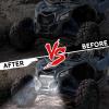 imageSAUTVS Front Grille with Light for Maverick X3 1725 Premium Front Mesh Grill with LED Light Bar for CanAm Maverick X3 20172025 Accessories