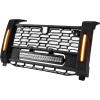 imageSAUTVS Front Mesh Grill with Accent Light for Polaris Xpedition XPXP 5 ADVADV 5 2024 2025 Accessories Waterproof Black Mesh Grille with LED Spotlight and Left Right DRLMesh Grill with Accent Light  Turn Singals