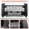 imageSAUTVS Front Mesh Grill with Accent Light for Polaris Xpedition XPXP 5 ADVADV 5 2024 2025 Accessories Waterproof Black Mesh Grille with LED Spotlight and Left Right DRLMesh Grill with Accent Light