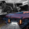 imageSAUTVS Front Mesh Grill with Accent Light for Polaris Xpedition XPXP 5 ADVADV 5 2024 2025 Accessories Waterproof Black Mesh Grille with LED Spotlight and Left Right DRLMesh Grill with Accent Light  Turn Singals