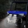 imageSAUTVS Front Mesh Grill with Accent Light for Ranger SP 570 2022 Waterproof Black Mesh Grille with LED Light Bar for Polaris Ranger SP 570  Crew SP 570 2022 2023 2024 Accessories 1PCS