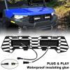 imageSAUTVS Front Mesh Grill with Accent Light for Ranger SP 570 2022 Waterproof Black Mesh Grille with LED Light Bar for Polaris Ranger SP 570  Crew SP 570 2022 2023 2024 Accessories 1PCS