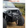imageSAUTVS Front Mesh Grill with LED Spotlight Left Right DRL for Polaris Ranger XD 1500 PremiumNorthstar Edition 2024 2025 Black Mesh Grille with LED Accent Light Bar Accessories
