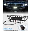 imageSAUTVS Front Mesh Grill with LED Spotlight for CFMOTO UFORCE 1000 20192025  UFORCE 1000 XL 20222025 Waterproof Black Mesh Grille with LED Accent Light Bar Accessories