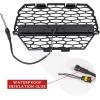 imageSAUTVS Front Mesh Grill with Light for RZR XP 1000 1418RZR 900 1520 Waterproof Black Mesh Grille with LED Light Bar for Polaris RZR XP 4 1000 20142018RZR 900 XC 20152020 Accessories54397882