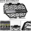imageSAUTVS Front Mesh Grill with Light for RZR XP 1000 1418RZR 900 1520 Waterproof Black Mesh Grille with LED Light Bar for Polaris RZR XP 4 1000 20142018RZR 900 XC 20152020 Accessories54397882