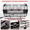 imageSAUTVS Front Mesh Grill with Spotlight for 2024 Polaris RZR XP 1000 Waterproof Black Mesh Grille with LED Accent Light Bar for Polaris RZR XP 1000XP 4 1000 2024 Accessories