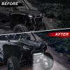 imageSAUTVS Front Mesh Grille with LED Light for Honda Talon 1000 Front Bumper Mesh Grill with Adjustable LED Light Bar for Honda Talon 1000R 1000X 1000X4 2022 2023 2024 Accessories 1PCS