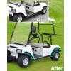 imageSAUTVS Front and Rear Fender Flares Compatible with Club Car DS 1993 Golf Cart Accessories Combined Mud Flaps Mud Guards for Club Car DS 1993 Standard and Unmodified Golf Carts Body Only