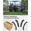 imageSAUTVS Front and Rear Fender Flares Compatible with EZGO RXV Valor 2025 Golf Cart Accessories Combined Mud Flaps Mud Guards for EZGO RXV Valor Standard and Unmodified Golf Carts Body Only