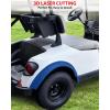 imageSAUTVS Front and Rear Fender Flares Compatible with EZGO RXV Valor 2025 Golf Cart Accessories Combined Mud Flaps Mud Guards for EZGO RXV Valor Standard and Unmodified Golf Carts Body Only