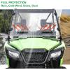 imageSAUTVS Full Windshield for Honda Pioneer 520 500 20152025 Clear Hard Coated Poly Vented Front Full Windscreen for Honda Pioneer 520 20212023 2025 Pioneer 500 20152023 Accessories
