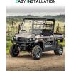 imageSAUTVS Full Windshield for Kawasaki Mule ProMX Clear Dustproof Durable Hard Coat PC Vented Front Windshield for Kawasaki Mule Pro MX 20192026 Accessories