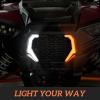 imageSAUTVS Grille Accent Fang Lights ampamp 2PCS 4FT LED Whip Lights with Spring Base for 20142018 Polaris RZR XP 100020152020 RZR 900 XC 900S Accessories