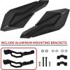 imageSAUTVS Hand Guards with Mounting Brackets for Polaris Snowmobile Black Handguards with Straight Bar Handguard Mounts for Polaris Snowmobile Accessories 1Pair Replace 2879193 2880939