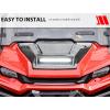imageSAUTVS Hood Scoop with LED Spotlight for Honda Pioneer 1000 Carbon Fiber Pattern Hood Scoop with Auxiliary Light Front Hood Cover with Lamp for Honda Pioneer 1000 10005 10006 20162025 Accessories