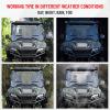 imageSAUTVS Hood Scoop with LED Spotlight for Honda Pioneer 7002 7004 20142025 Carbon Fiber Pattern Front Hood Cover with LED Auxiliary Light Kit Accessories Easy Installation