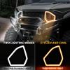 imageSAUTVS LED Front Accent Lights for Polaris Ranger 1500 XD 2024 2025 LED Front Fascia Signature Light with DRL Turn Signal Grill Auxiliary Lamp Accessories