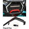 imageSAUTVS LED Grille Accent Fang Lights for 2025 Polaris RZR PRO XPRS Accessories Waterproof Startup Animations White DRL Signature Lights Grill Lamps1Pair Replace 2417278 2417279