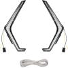 imageSAUTVS LED Grille Accent Fang Lights for 2025 Polaris RZR PRO XPRS Accessories Waterproof Turn Signal Lights Grill Signature Lamps One Pair Replace 2417278 2417279