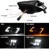imageSAUTVS LED Headlights Assembly for Honda PioneerTalon 1425 Head Lights Front Lamps with High Low Beam DRL Turn Signal for Honda Pioneer Talon Foreman Rubicon Rancher 20142025 Accessories 2PCS