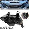 imageSAUTVS LED Headlights for Maverick Trail Sport Commander LED Head lamp halo light Clear Lens for CanAm Trail Sport Max 800 1000 20182025  Commander ampamp Max 1000R 20212025 Accessories 2PCS