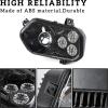imageSAUTVS LED Headlights with Angel Eye for Sportsman LED Head Lights Front Lamps with High Low Beam Lights for Polaris Sportsman 400 500 550 570 800 850 20092017 Accessories