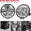 imageSAUTVS LED Headlights with Halo Ring DRL for Kawasaki Mule Pro High Low Beam Front Head Lamp Assembly for Kawasaki Mule ProFXT DXT DX FX 20152023 Accessories 2PCS