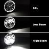 imageSAUTVS LED Headlights with Halo Ring DRL for Kawasaki Mule Pro High Low Beam Front Head Lamp Assembly for Kawasaki Mule ProFXT DXT DX FX 20152023 Accessories 2PCS