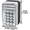 imageSAUTVS LED Tail Light Brake Light Taillight for Yamaha Rhino 450 660 700 Grizzly Big Bear Bruin Kodiak Wolverine Rhino Viking VI Accessories 2PCS Replace 5KM847100100