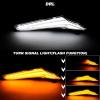 imageSAUTVS LED Turn Signal Fang Lights for CanAm Maverick R Front DRL Auxiliary Accent Lamps with Yellow Flashing Lights for Can Am Maverick R MAX X RS 2024 Models Accessories